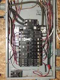 Typical Load Center/circuit breaker panel.